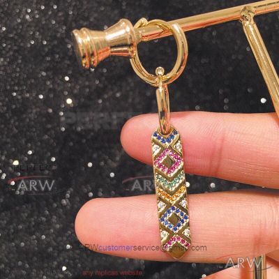 AAA Fake APM Monaco Mana Collection Multi-Color Gold Earrings